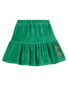 Печатная многоярусная юбка из махровой хлопковой ткани, зеленый Bobo choses