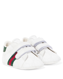 Ботильоны с кожаной отделкой, White/Gr.Wh/Vrv/Gree Gucci kids
