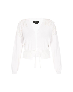 Вязаный кардиган, белый Faina