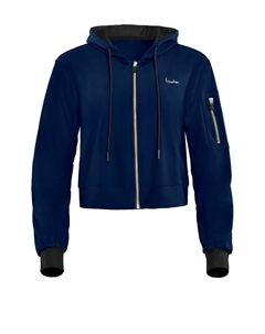 Спортивная толстовка с капюшоном на молнии J009C, темно-синий Winshape