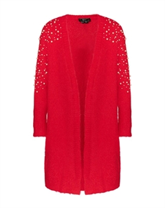 Вязаный кардиган, красный Faina
