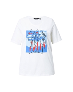 Рубашка, цвет Blue/Off white Ulla popken