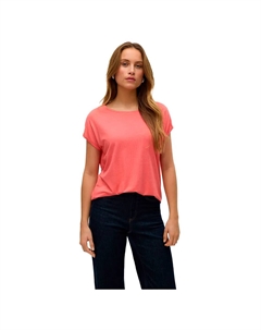 Футболка с коротким рукавом Lava Glitter Stripe, оранжевый Vero moda