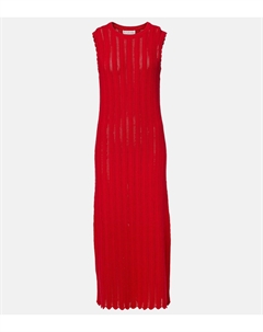 Сиси платье миди из хлопка с ажурной вязкой, Greenadine Altuzarra