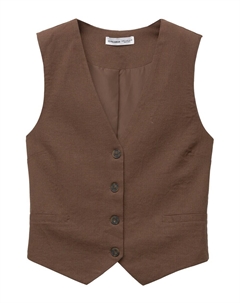 Жилет, коричневый Pull & bear