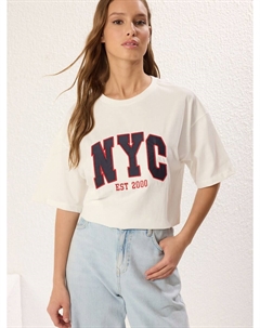 Рубашка, экрю Trendyol