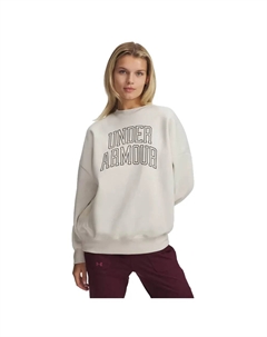 Толстовка Rival Fleece Oversized Varsity Crew, бежевый Under armour