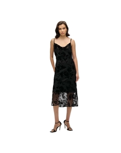 Платье Devore Cowl Slip sleeveless midi, черный Superdry