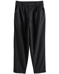 Обычные брюки со складками спереди, черный Next