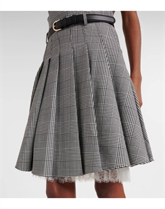 Юбка-мини плиссе в клетку "Принц Уэльский", Black and White Self-portrait