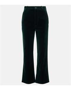 Хлопковые вельветовые прямые брюки, Emeraude Saint laurent