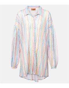 Зигзагообразная прозрачная оверсайз рубашка, Multicolor Zig Zag Missoni