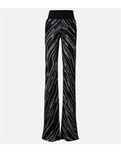 Брюки с широкими штанинами из крепа Bias cady, Black/Pearl Rick owens