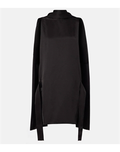 Кокон деконструированное сатиновое мини-платье Toteme, черный