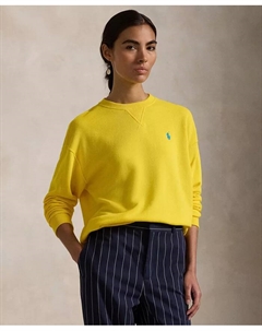 Женская легкая флисовая толстовка-пуловер с круглым вырезом, зеленый Polo ralph lauren