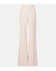 Брюки-клеш из габардина из чистой шерсти, Biscuit Pink Chloe