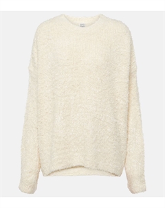 Объемный шелковый свитер Toteme, кремовый