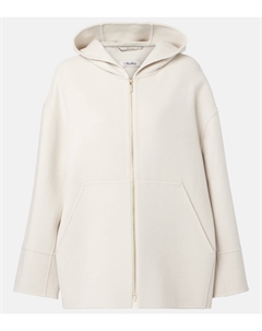 Ромино худи на молнии из натуральной шерсти, Winter White S max mara