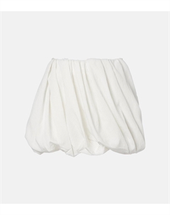 Собранная мини-юбка-баллон в тонкую полоску, Off White/Grey Jw anderson