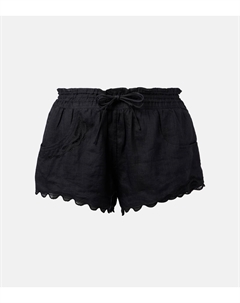 Шорты из рами с вышивкой ришелье Lola, черный Isabel marant