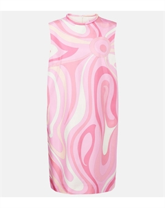 Марморовый шёлковый минидресс, Rosa Pucci