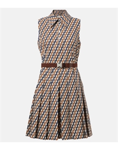 Плиссированное платье для тенниса с принтом, Navy Linke Tory burch