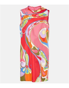 Мини-платье из шелкового твила с орхидеями, разноцветный Pucci