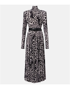 Леопардовое платье миди, Animal Norma kamali