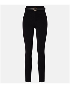 Легинсы с высокой талией и поясом, черный Self-portrait