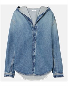 Джинсовая рубашка с капюшоном, Bleu Vintage Alaia