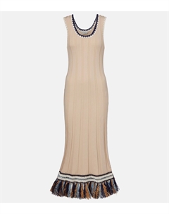 Платье миди из хлопка и кашемира Julianna, Sand Multi Simkhai