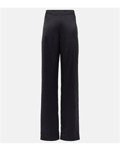 Новые прямые брюки из сахельского шелка, черный Joseph