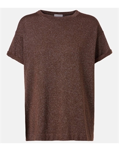 Топ из кашемира и шёлка с добавлением ламе, Fondente Brunello cucinelli