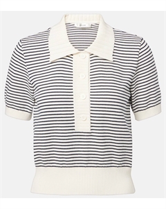 Полосатая хлопковая поло, Navy Multi Frame