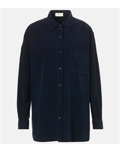 Нессон хлопковая рубашка из вельвета, Dark Blue The row