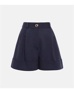 Широкие шерстяные шорты с высокой талией, Blu Miu miu