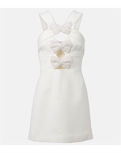 Мини-платье из крепа с бантом в стиле Гермионы, слоновая кость Rebecca vallance