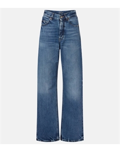 Джинсы с V-образным поясом и расклешёнными штанинами, 50S Blue Saint laurent