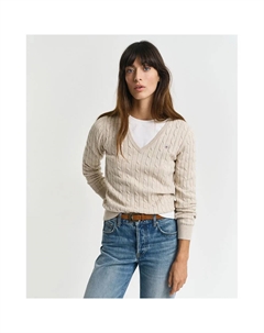 Свитер 4800101 v neck, бежевый Gant