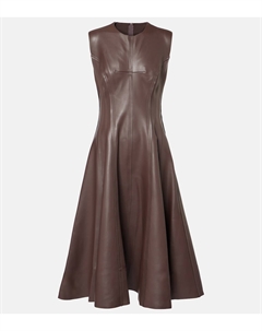 Грейс миди-платье на корсете из искусственной кожи, коричневый Norma kamali