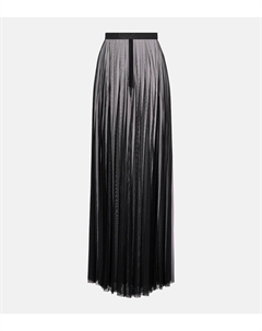 Валлен плиссированная сетчатая юбка макси, черный The frankie shop