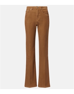 Клайд хлопковые вельветовые брюки с широкими штанинами, Fall Beige Saint laurent