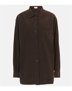 Нессон хлопковая рубашка, Dark Coffee The row