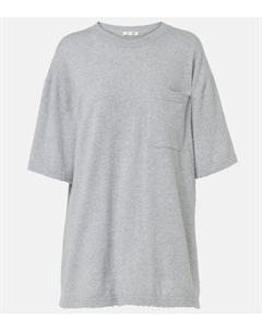 Кади оверсайз хлопковая футболка, Grey Melange The row