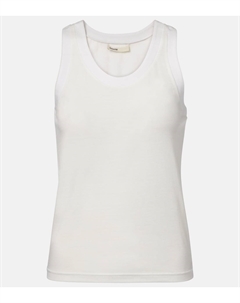 Топ из хлопкового джерси Isha, белый Khaite