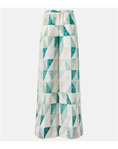 Широкие брюки из печатного шелка Thoresby, Lagoon Combo Joseph