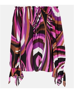 Топ с принтом Iride, Fuxia/Marrone Pucci