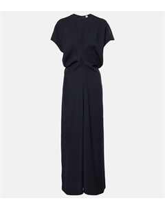Распашное макси-платье Toteme, темно-синий