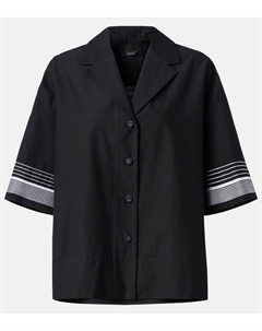 Леопольд рубашка из хлопка и шелка, черный Joseph