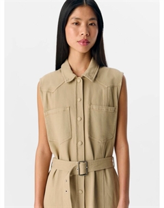 Платье-рубашка OBJAviana, темно-бежевый Object